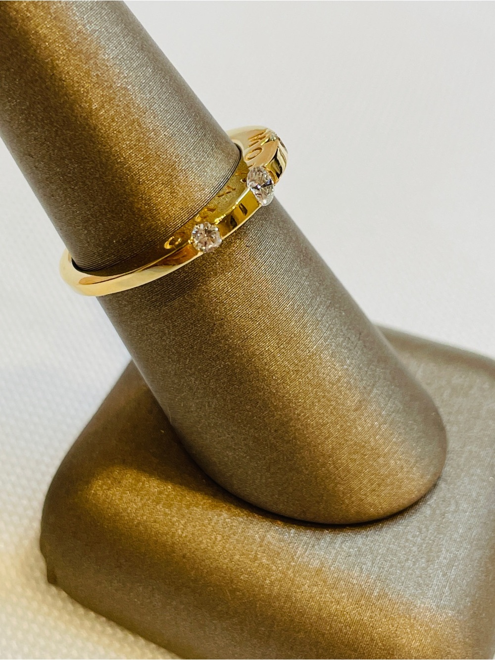 Movado 18k Yellow Gold Diamond Band Ring - Picture 4 of 8
